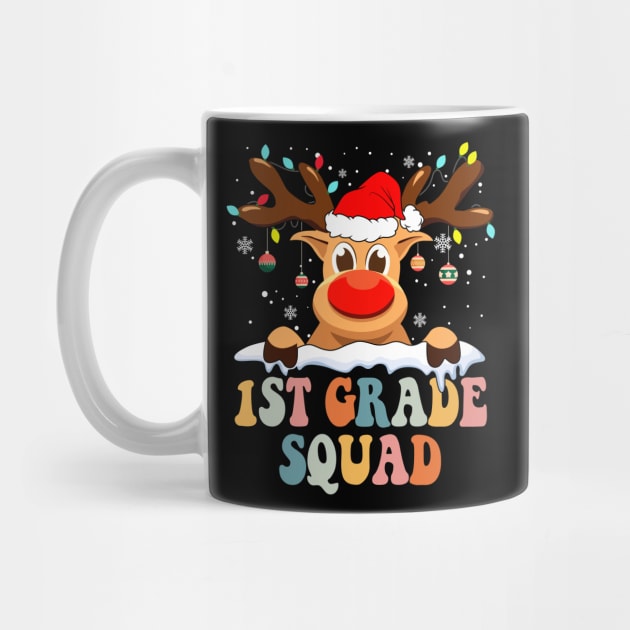 Reindeer 1st Grade Teacher Squad Christmas Back To School by luxembourgertreatable